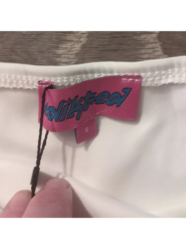 Edikted White Black Crop Top Size Small - Image 4