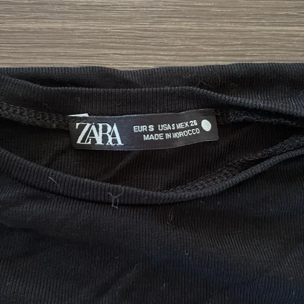 Zara black long sleeve top - Image 2