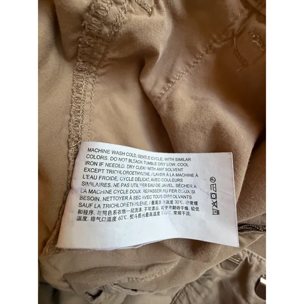 Theory Pants Womens Size 4 Tan Barrel Leg Cotton Twill Pockets High Rise Casual - Image 9