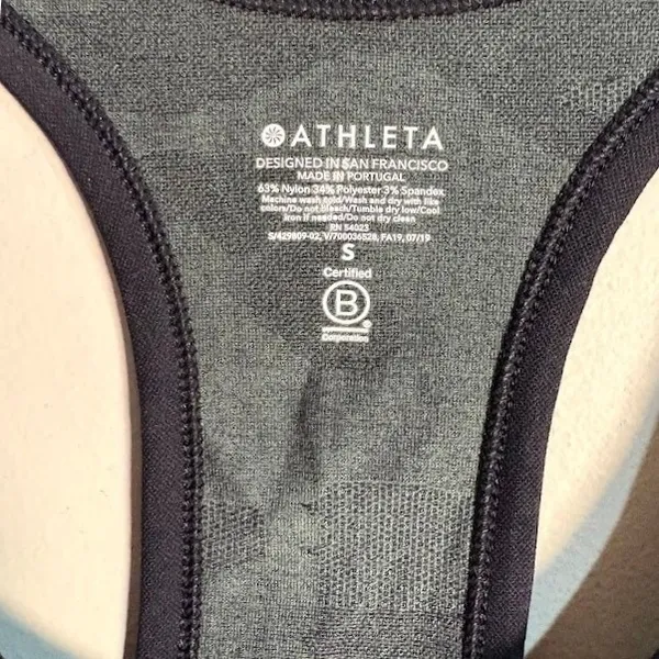 Athleta Speedlight Camo Racerback Tank Black Grey Women's Size Small‎ - Image 4