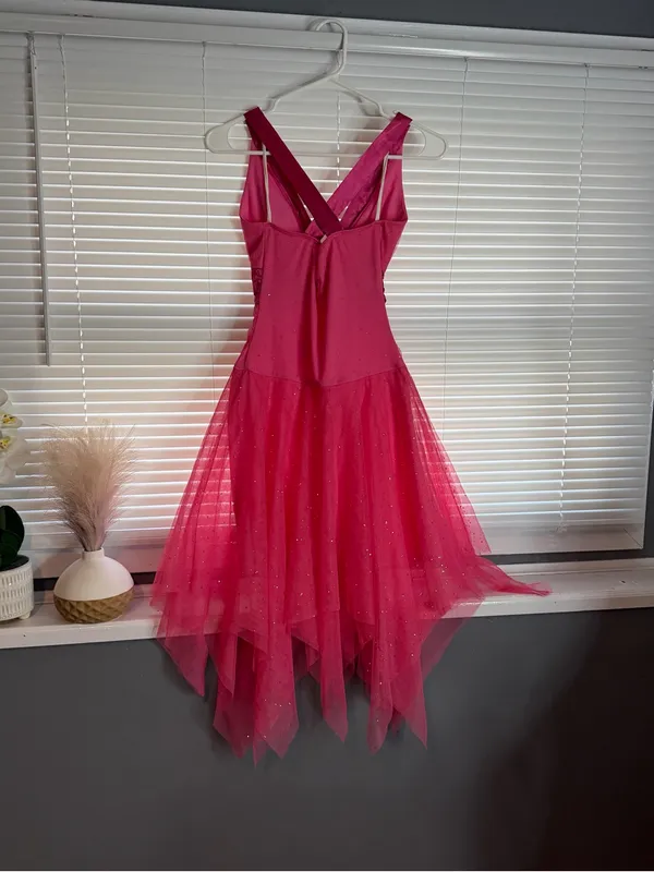 Hot Pink Tulle Coquette Dress | Fairycore Princess Prom Dress XS/S Petite - Image 5