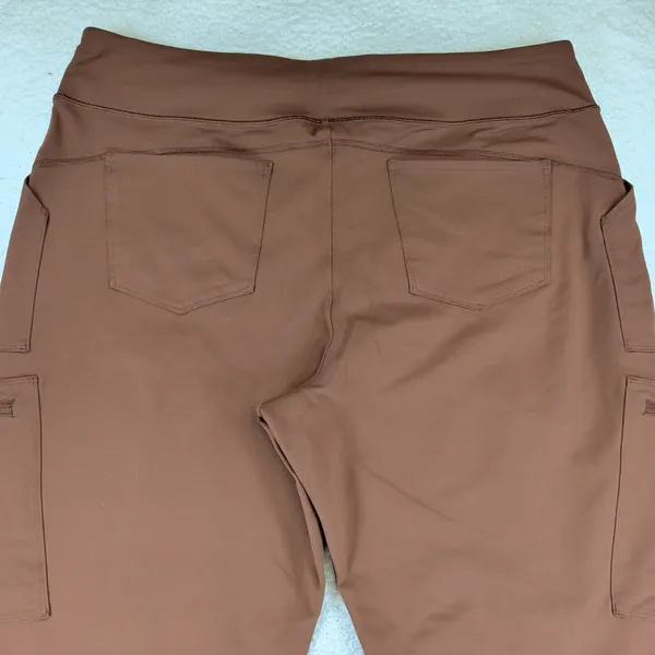 Duluth Trading Co Noga Namastash Bootcut Pants Brown Cargo Womens XXL Reg 52836 - Image 8