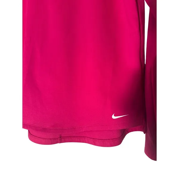 Nike Therma Fit half zip Long sleeved tip in Pink Sz‎ L - Image 3