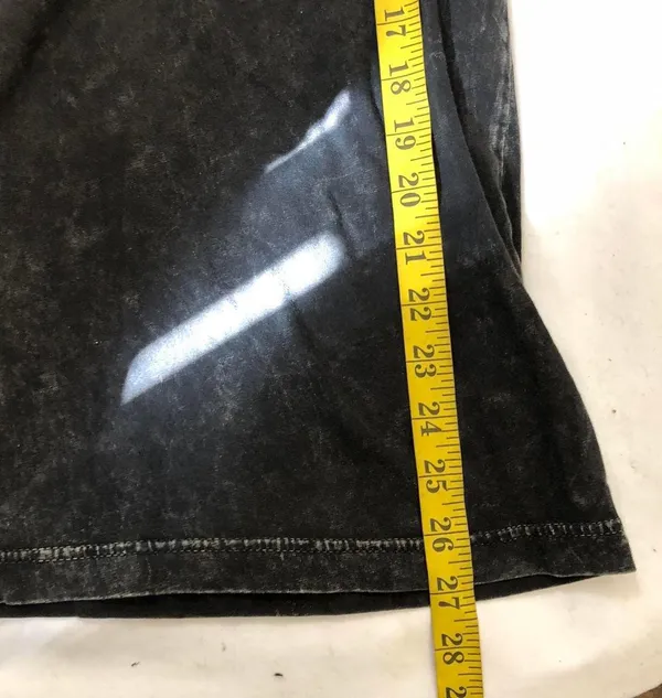 Y2K Black faded acid wash graphic tee t-shirt eagle wings gothic punk rock emo streetwear 100% cotton-L Measurement in pics - Image 6