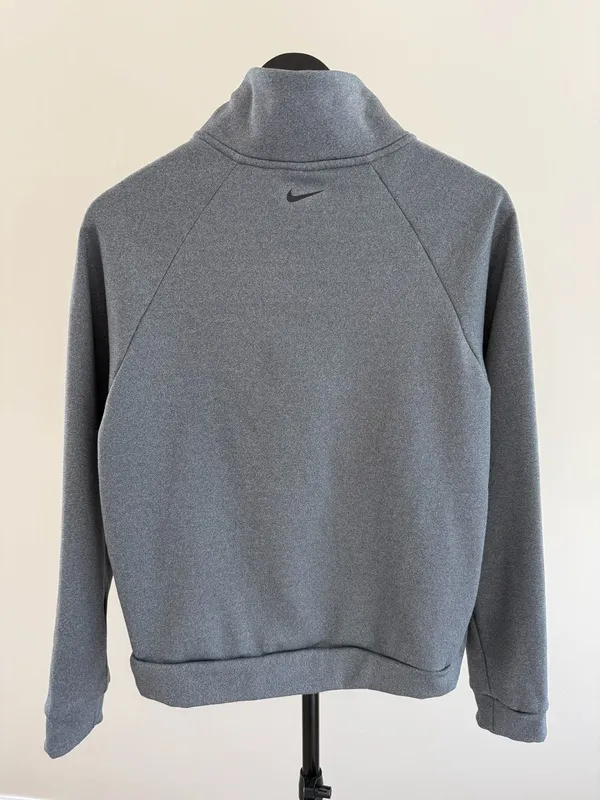 Nike Therma-Fit Womens Gray Quarter Zip Athletic Fleece Sweatshirt Size S - Image 3