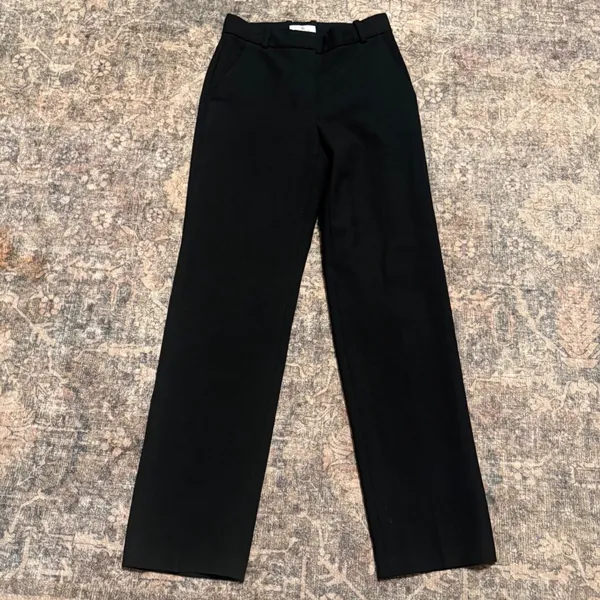 Babaton Aritzia Black Command Straight Leg Dress Pants Trousers Size 0 - Image 2