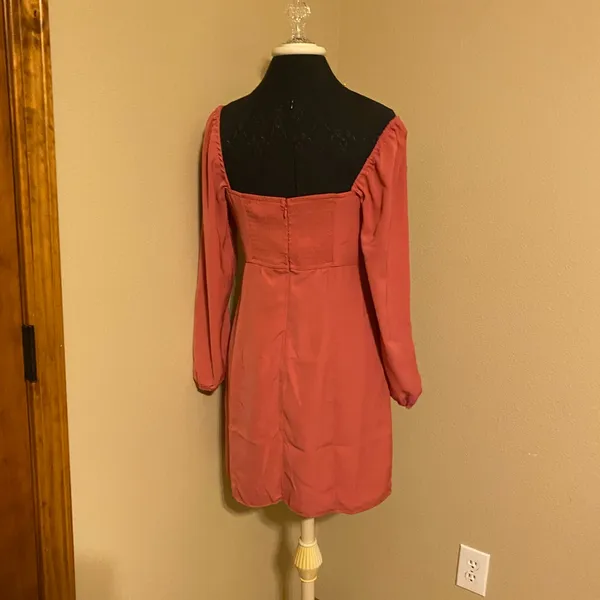 NWT Abercrombie Sweetheart Neck Long Sleeve Dress 💜 - Image 3