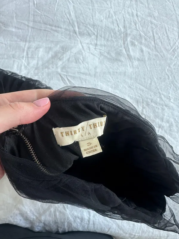 Thirty LA Revolve Thirty Black Tulle Mini Dress - Image 3