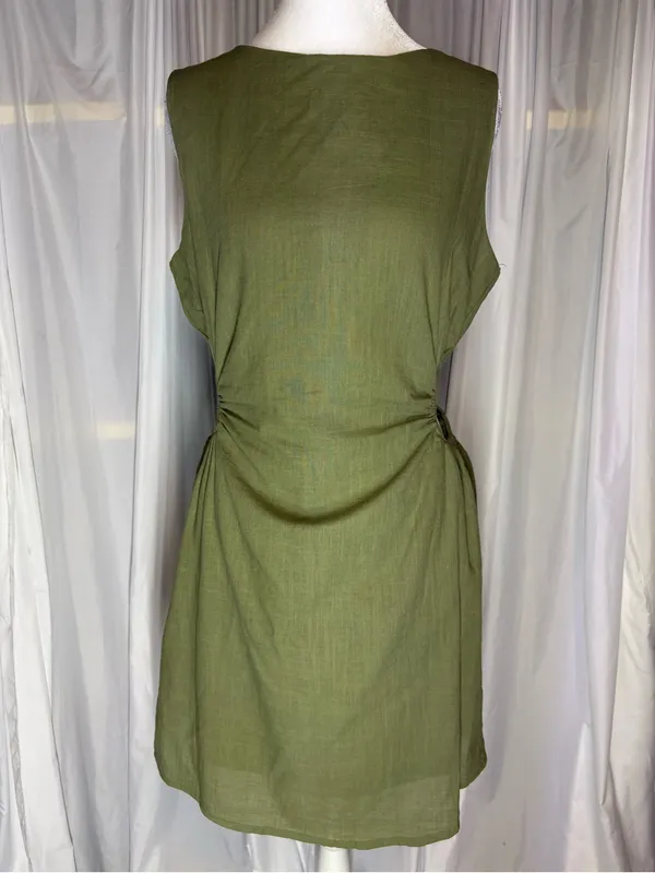 🆕 LILLUSORY Womens Summer Cutout Sleeveless Casual Sexy Mini Dresses Size M - Image 2