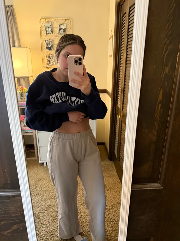 Hollister wide leg sweatpants taupe - Image 3