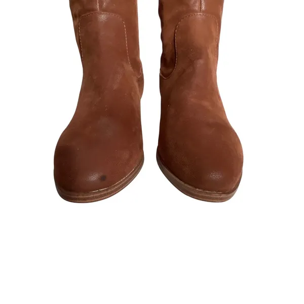MIA Women's Brown Leather Over the Knee Boots Side Zip‎ Block Heel Size 6 - Image 4