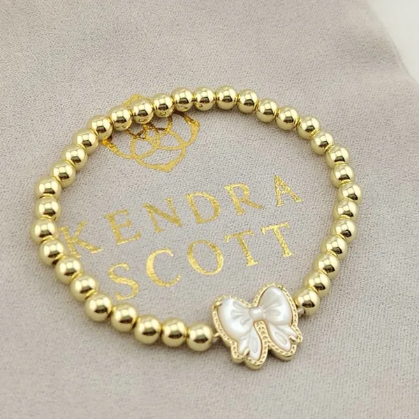 Kendra Scott Haley Bow Gold Stretch Bracelet - Image 2