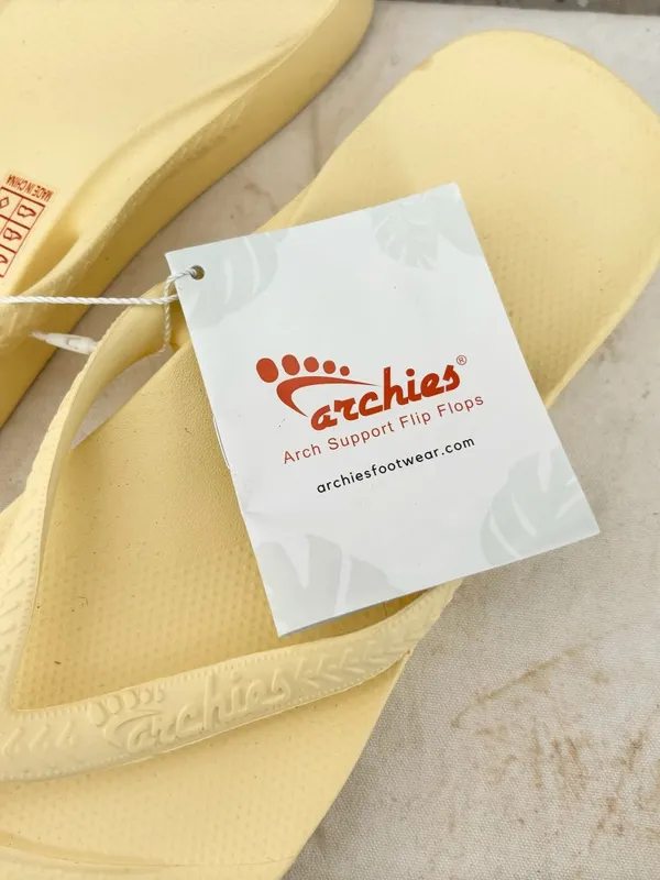 Archies Flip Flops Yellow Size 9 - Image 2