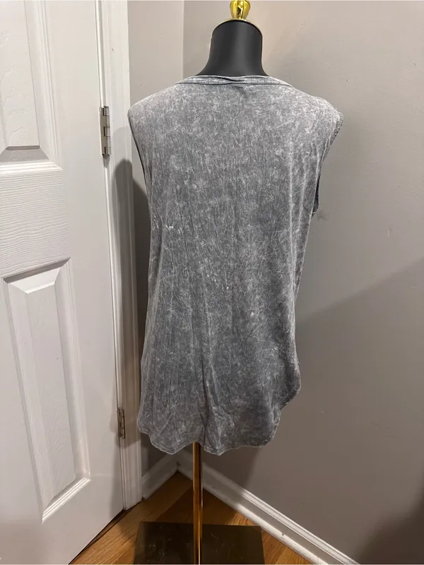 American Age Elephant Graphic Mineral Wash Tank Top Size Medium Boho Festival - Image 2