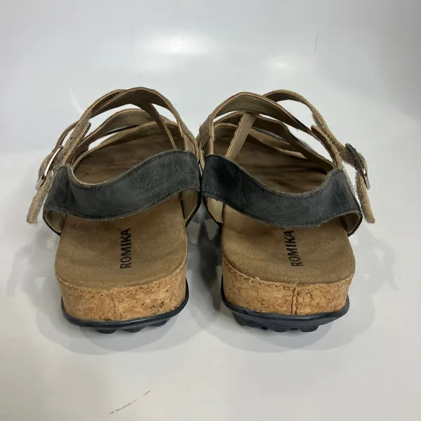 Romika Fidschi 58 cork‎ fotbed sandals strappy comfort shoes women's size 40 - Image 5