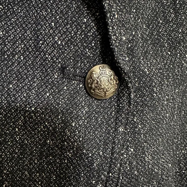 Banana Republic | Women's Blue Donegal Blazer Crest Button Blazer Jacket, Size 6 - Image 5