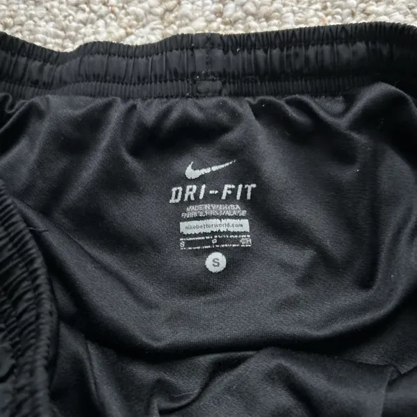 Nike Women's Black and White Athletic Shorts - Image 2