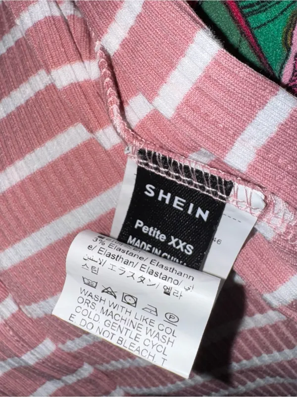 Women’s Pink & White Striped Midi Sundress Bodycon Dress size Small - Medium - Image 6