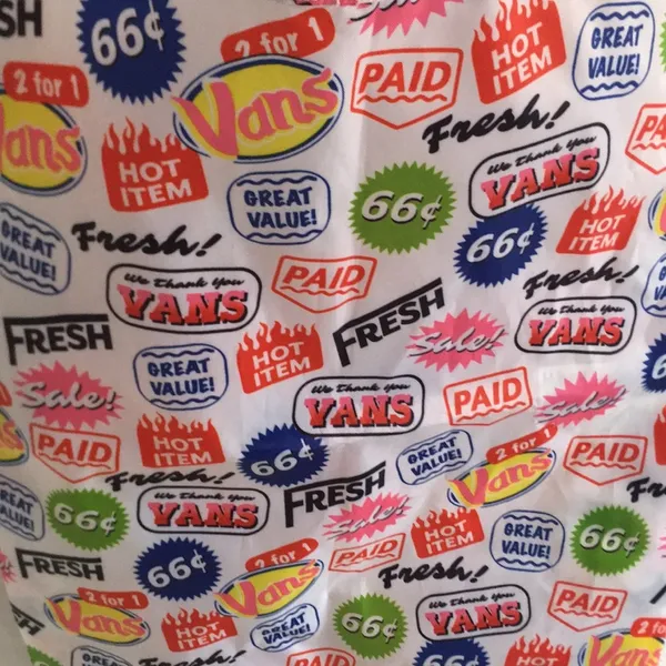 New Vans Packable Reusable Shopping Graphic Logo Printed Tote - Image 2