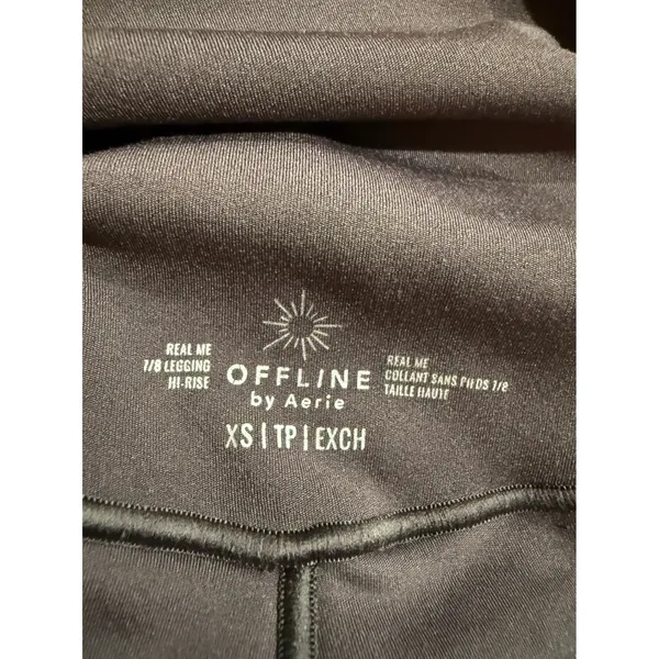 OFFLINE by Aerie Real‎ Me 7/8 Leggings High Rise Pockets Brown XS 2732 - Image 4