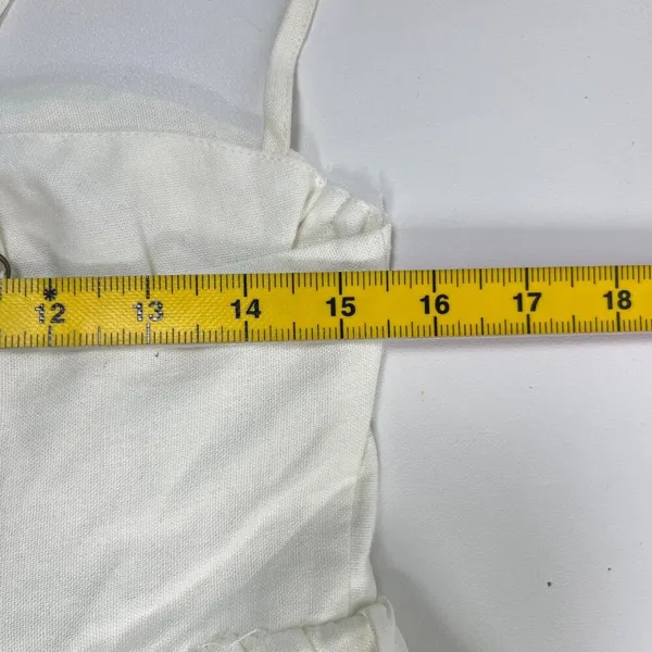 NWOT Farm Rio Linen Blend White Sleeveless Maxi Dress Size L - Image 13