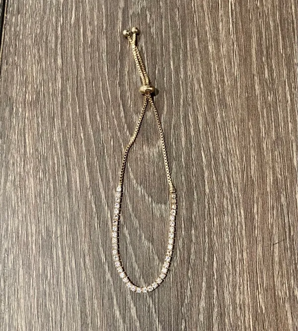 Gold colored Adjustable Bracelet - Image 2