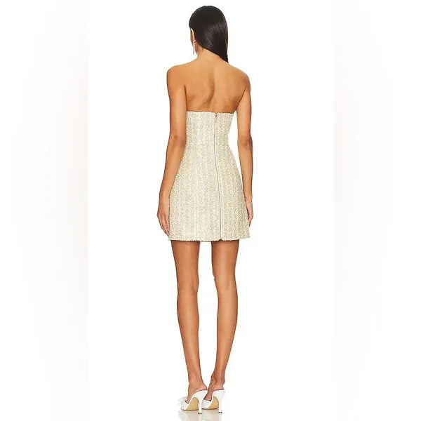LINE & DOT Pearl Mini Dress in Ivory - Image 2