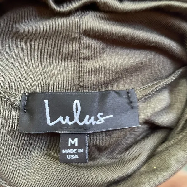 NWT Lulus Sway Girl Sway Olive Green Swing‎ Dress M - Image 8