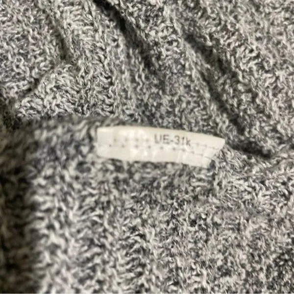 Calvin Klein Jeans Sweater Womens L Gray Marled V Neck Long Sleeve Pullover - Image 6