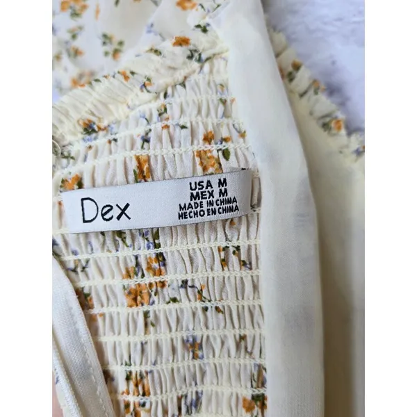 Dex Sweatheart Floral Boho Smocked Midi Sundress medium. - Image 6