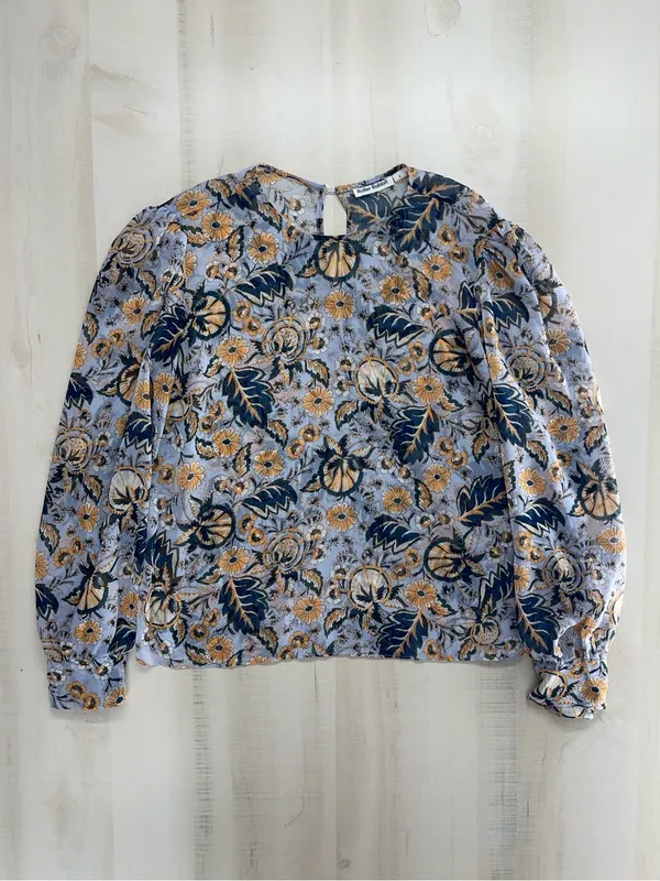 ROBERTA ROLLER RABBIT x Tuckernuck Cora floral blouse s work career - Image 2