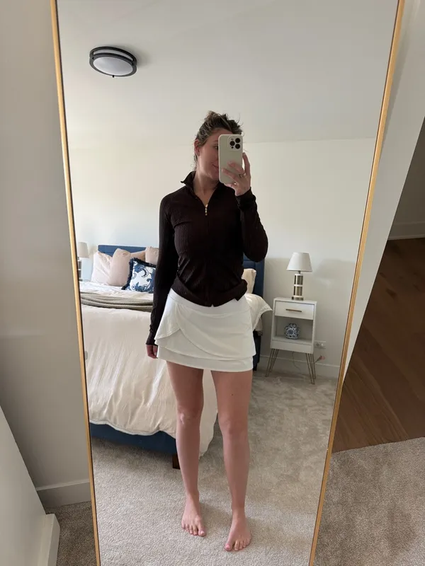 Athleta White Athletic layered mini Skort with Built-In Shorts - Image 10