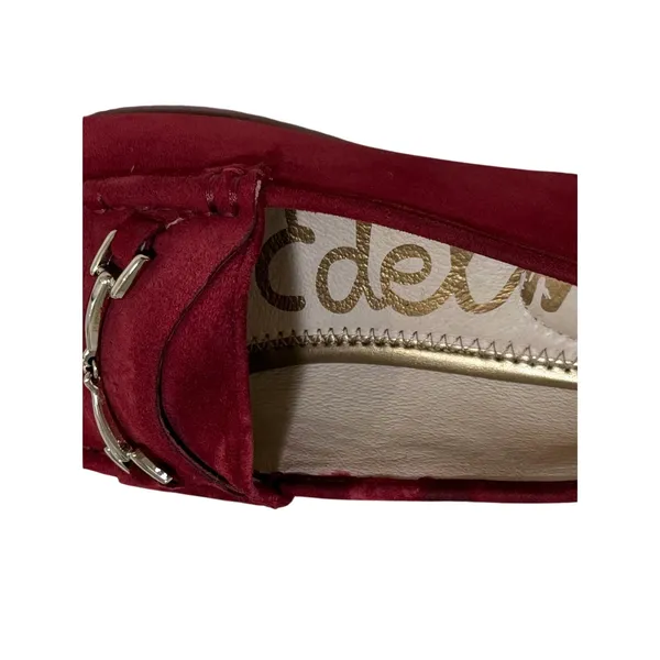 Sam Edelman Loraine Crimson/Scarlet Red Suede Bit Loafers| 6 - Image 7