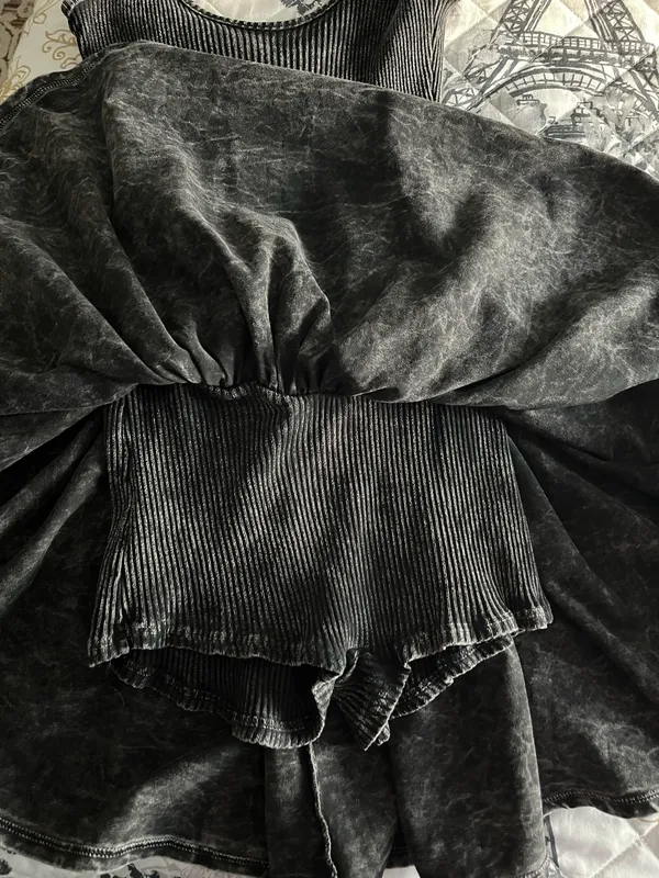 Black Washed Out Mini dress - Image 2