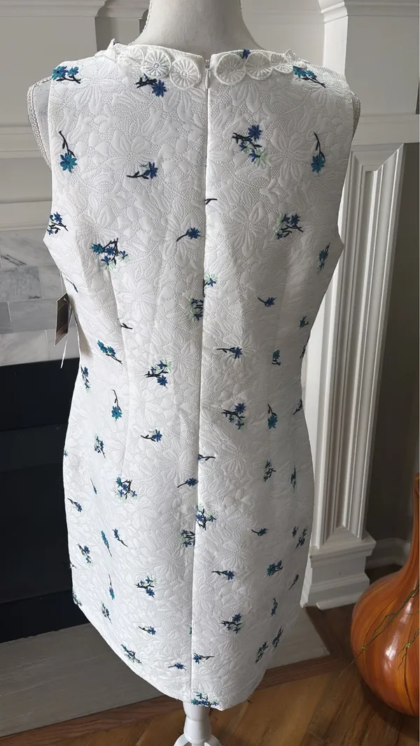 NWT White Dress by Taylor Size 12 - Image 2