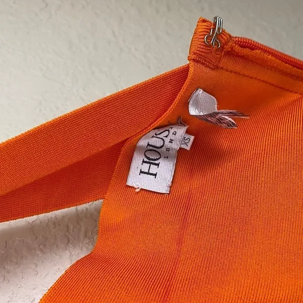 HOUSE OF CB 'Ginevra' Orange Cross Front Bandage Dress‎ /Size XS NWOT - Image 11