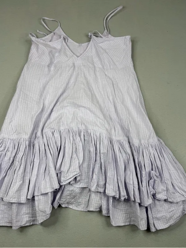 J.Crew Soft Gauze Cotton Tiered Beach Dress Lilac Purple Small BR007 - Image 4