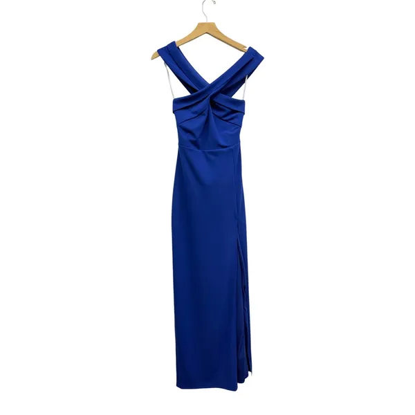 Lulus Head to Cocktail Hour Royal Blue Halter Neck Maxi Dress size S NWT - Image 3