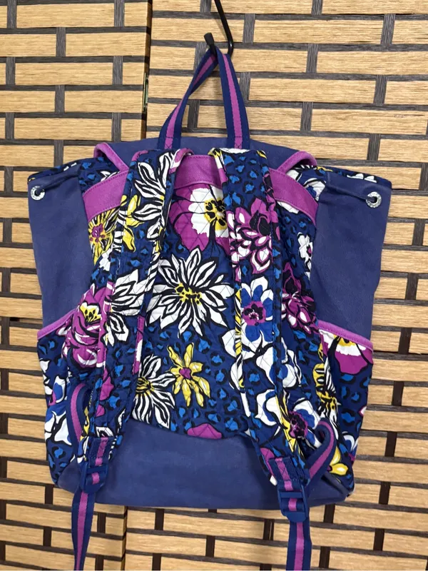 Vera Bradley Purple And Navy Backpack - Image 2