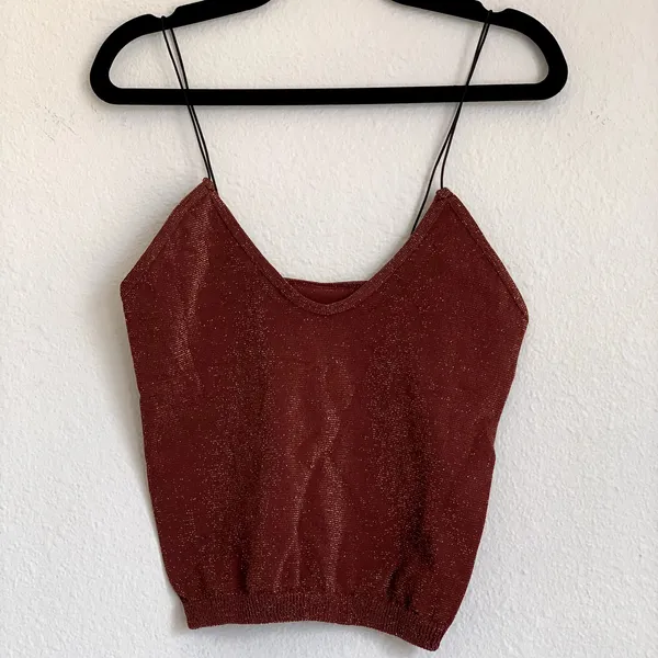 NEW Free People Skinny Strap‎ Seamless Brami in Sparkle - Image 2