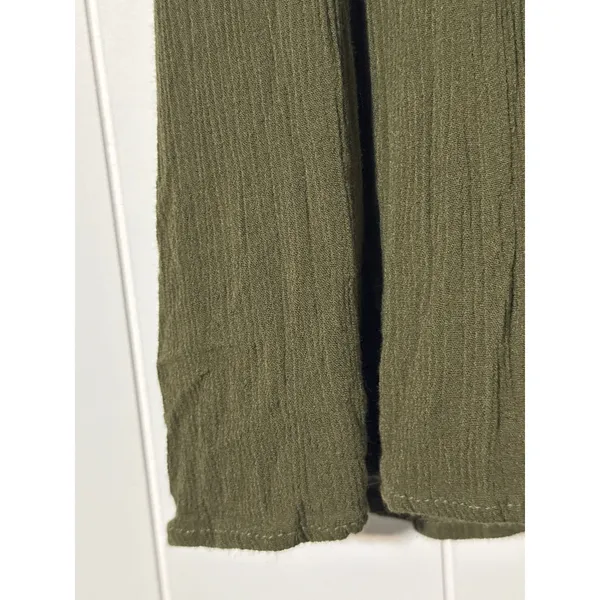 Ecote Urban Outfitters Olive Green Dress XS Strappy Criss Cross Back Mini - Image 5