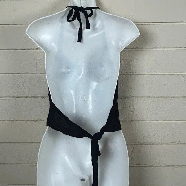 Halter Embroidered Black one size Size undefined - Image 2
