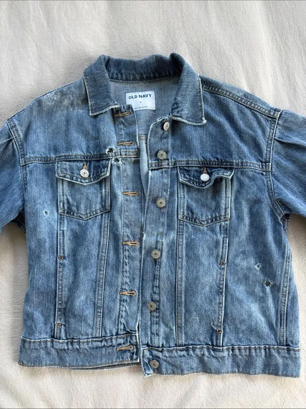 Old Navy Distressed Denim Jacket - Image 2