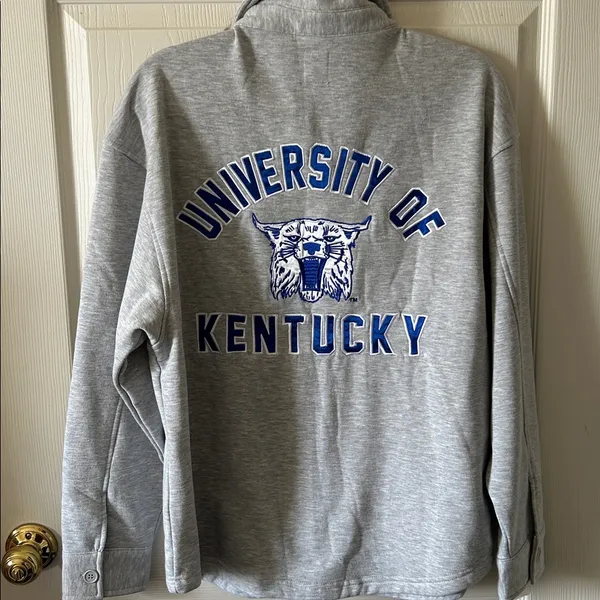 Kentucky Wildcats Game Day Couture Gray/Blue Fleece Button Down Shirt Sz Med‎ - Image 7