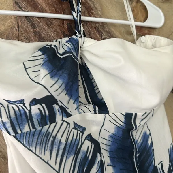 Commense Print Tie Halter Strapless Dress size small - Image 7