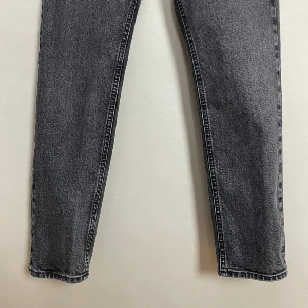 Zara Jeans Women Faded Black Size 4 High‎ Rise Denim Straight Slim Fit Classic - Image 5