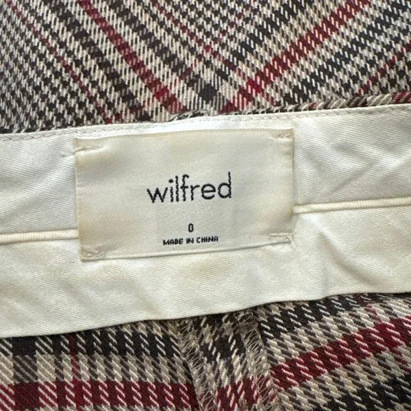 Artizia Wilfred Effortless Pant - Plaid - size 0 - Image 4