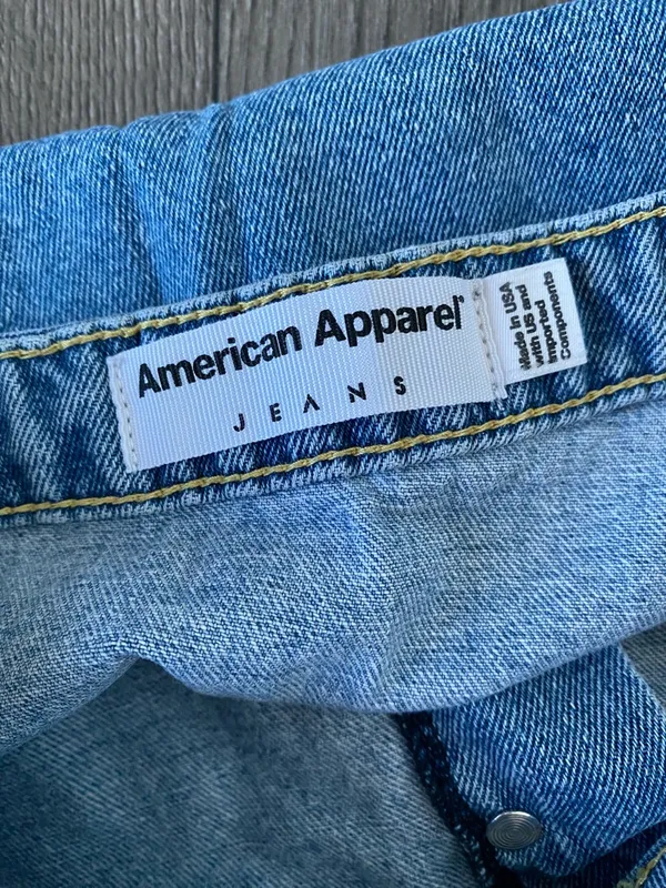 American Apparel Button-Front Denim Mini Skirt - Image 3