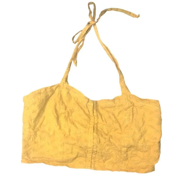 DONATED American eagle eyelet halter crop top - Image 2