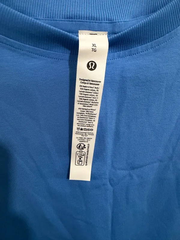 Lululemon All Yours Organic Cotton Tank Pool Blue XL - Image 2